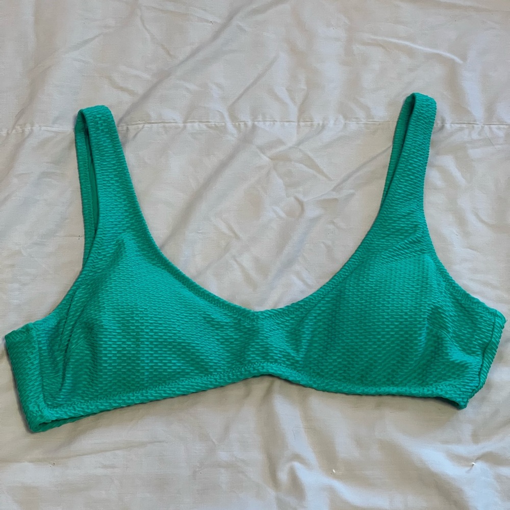 Aerie Jacquard Voop Plunge Bikini Top